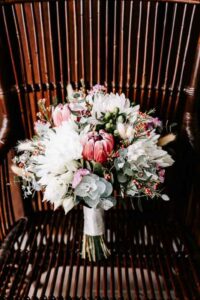 Professional videography floral bouquet in a detailed arrangement