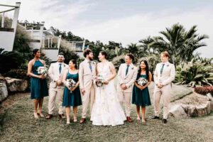 Professional videography photography and drone footage of a wedding