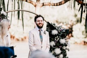 Professional videography photography and drone footage of a wedding