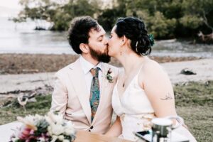 Professional videography photography and drone footage of newlyweds