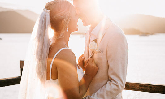 Professional videography photography and drone footage wedding couple