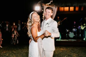 Professional videography of a couple dancing at a wedding reception