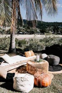 Professional videography photography and drone footage outdoor lounge