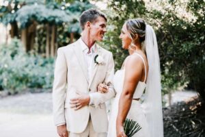 Professional videography photography and drone footage wedding couple