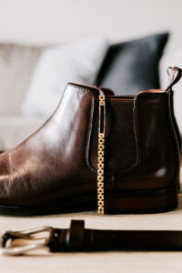 Professional videography, photography, drone shots of leather boots