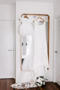 Professional videography photography and drone wedding attire display