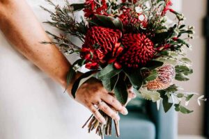 Professional videography photography drone footage bridal bouquet