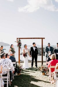 Professional videography photography and drone footage of wedding