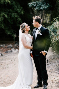 Professional videography, photography, wedding couple outdoors