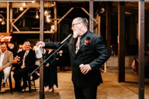 Professional videography photography and drone footage of event speaker