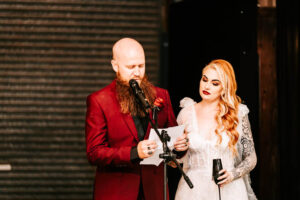 Professional videography at an elegant event with speakers