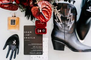 Professional videography photography drone footage wedding set up