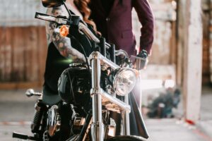 Professional videography capturing motorcycle lifestyle scene