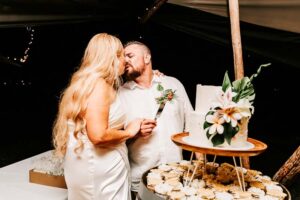 Professional videography photography and drone footage wedding cake