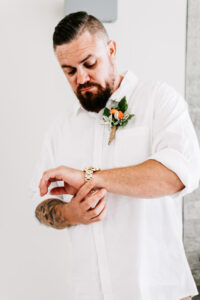 Professional videography photography and drone footage wedding groom