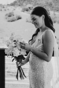 W+R 12-08-23 Th3rd Dimension Media WR-244 Professional videography capturing a bride holding her bouquet