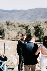 W+R 12-08-23 Th3rd Dimension Media WR-395 Professional videography capturing outdoor wedding ceremony scene