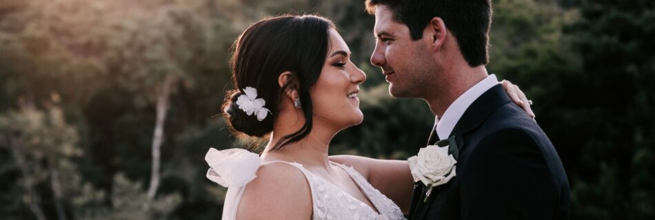 Professional videography wedding couple outdoor celebration