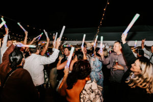 Professional videography event celebration with glowing sticks