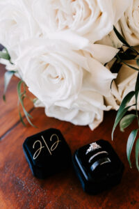 Professional videography photography and drone footage of wedding rings