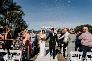Professional videography photography and drone footage at wedding