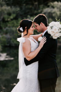 Professional videography capturing a romantic wedding moment