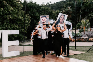 Professional videography at an outdoor wedding event celebration