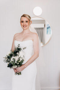 Professional videography photography and drone footage of a bride