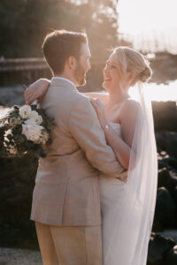 Professional videography photography and drone footage wedding couple