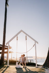 Professional videography photography and drone footage couple kissing