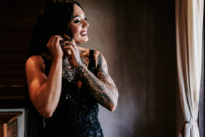 Professional videography capturing bride getting ready for wedding