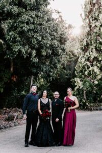 Professional videography photography and drone footage of wedding party