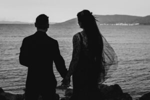 Professional videography photography drone footage by the sea