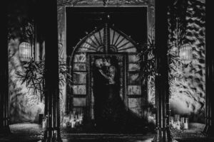 Professional videography, photography, couple in romantic setting