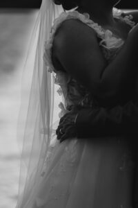 Professional videography capturing intimate wedding moments