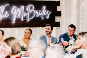 Professional videography photography and drone footage at wedding reception