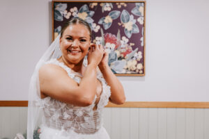 Professional videography and photography of a bride preparing