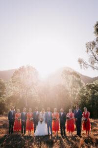 Professional videography, photography, drone footage at a wedding