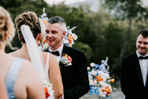 Professional videography of outdoor wedding ceremony event