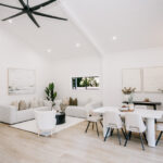 Styled open-plan living and dining room