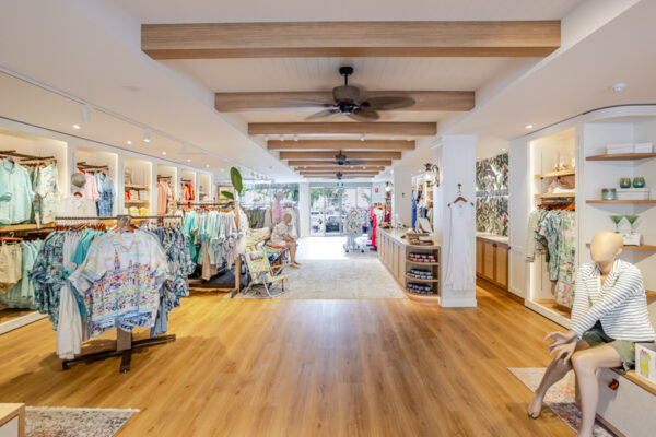 Professional videography photography and drone footage of boutique store interior