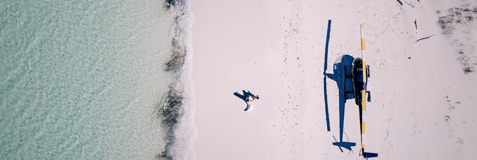 Professional videography, photography, drone on beach scene