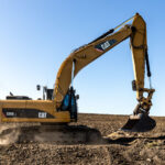 Professional videography photography and drone footage of excavator