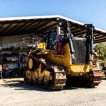 Professional videography photography and drone footage of bulldozer