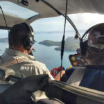 Professional videography and drone footage from helicopter view