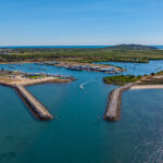 Professional videography photography and drone footage of a marina