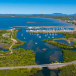 Professional videography, photography, and drone footage of marina