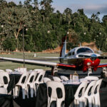Professional videography capturing an elegant outdoor event scene