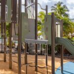 Professional videography showcasing modern playground equipment