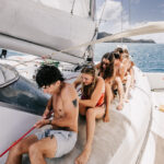 Professional videography sailing adventure on a sunny day